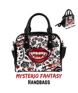 Vampire Blood Lust Artistic Goth Inspired PU Leather Shoulder Bag. - $135.00