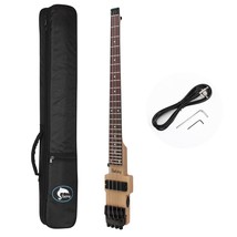 Headless Traveler Bass Ultra-Light  Bass Guitar W/Padded Bag Natural Color - $168.29