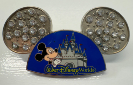 WDW Celebrate Everyday Mickey Mouse Jeweled Ears Hat w/Castle Pin # 67269 - £11.60 GBP