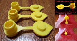 3-pk Yellow Vent Caps Gas Fuel Can Midwest Blitz Wedco Briggs Scepter HE... - $5.56