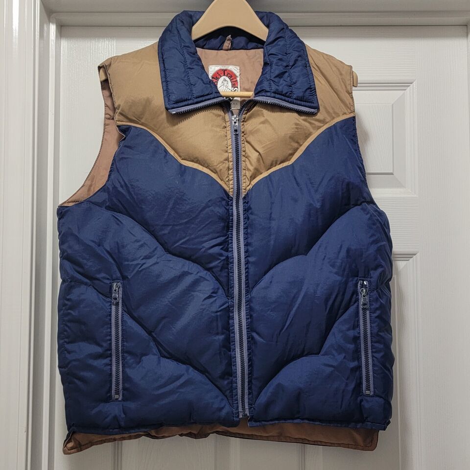 Primary image for Vintage Ski Trails Blue Duck / Waterfowl Down Insulated Nylon Vest Mens Sz L