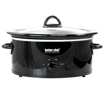 Better Chef 3 Quart Oval Slow Cooker with Removable Stoneware Crock in B... - $60.52