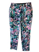 Lilly Pulitzer 4 High Tide Navy SHE&#39;S GOT SOL KELLY STRETCH PANTS Ankle NWT - £71.23 GBP