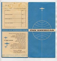  Pan American World Airways Ticket Jacket Travel Documents Required  - $15.84