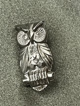 Vintage Detailed SIlvertone OWL Bird Perched on Branch Pin Brooch – 1 and 3/8th’ - £8.87 GBP