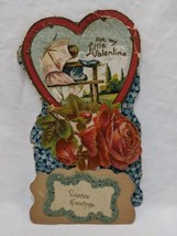 *Not Working* Victorian Die Cut Embossed For My Little Valentine Pop Up Card - £31.57 GBP