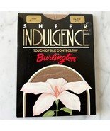 Vintage Burlington Sheer Indulgence Pantyhose Control Top Nude Toe Bare ... - $179.92 MXN
