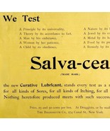 Salvacea Quack Medicine 1894 Advertisement Victorian Medical Tested ADBN1a - £18.77 GBP