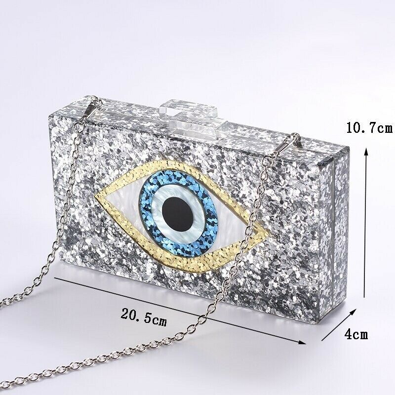 Primary image for New 2021 Wallet Acrylic Hand Bags Personalized Eye Clutch Purse Sequin wallet