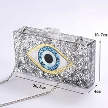 New 2021 Wallet Acrylic Hand Bags Personalized Eye Clutch Purse Sequin w... - £38.05 GBP