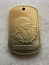 USMC Marine Devil Dog Tag Challenge Coin, New, Fast Shipping - £12.70 GBP