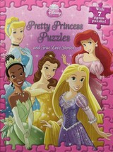 Disney Pretty Princess Puzzles &amp; True Love Stories 7 Jigsaw Belle Tiana Rapunzel - £12.02 GBP