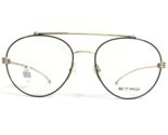 Etro Eyeglasses Frames ET2121 706 Black Gold Round Full Wire Rim 53-17-140 - $65.29