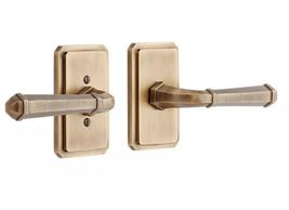 New Antique Brass Matteen Solid Brass Interior Door Set - Lever Handle -... - $149.95