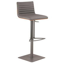 22" Gray Iron Swivel Low Back Adjustable Height Bar Chair - $7,536.37 MXN