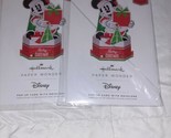 Two Hallmark Paper Wonder Pop-Up Mickey Mouse Christmas Card With Envelope - $14.49