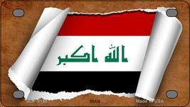 Iraq Flag Scroll Novelty Mini Metal License Plate Tag - £11.98 GBP
