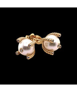 Diamond Large Akoya Pearl Earrings 14k Gold 9.25 mm Certified $2,950 011913 - €754,30 EUR