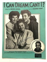 1937 I Can Dream, Can&#39;t I ? The Andrews Sisters G. Jennings 1937 Sheet Music - $9.85