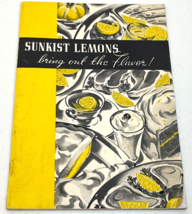 Sunkist Lemons Cookbook Bring Out The Flavor Pamphlet Vintage Recipes 1939 - £9.01 GBP