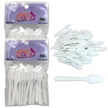 2 Packs 2.5" White Small Plastic Makeup Cosmetic Facial Mask Spatula Scoop - £10.38 GBP