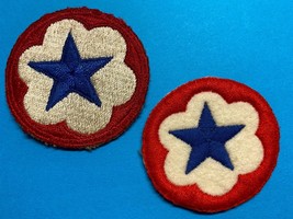 WWII, ARMY SERVICE FORCES, PATCH GROUPING, ONE PATCH EMBROIDERED ON WOOL... - $280.22 MXN