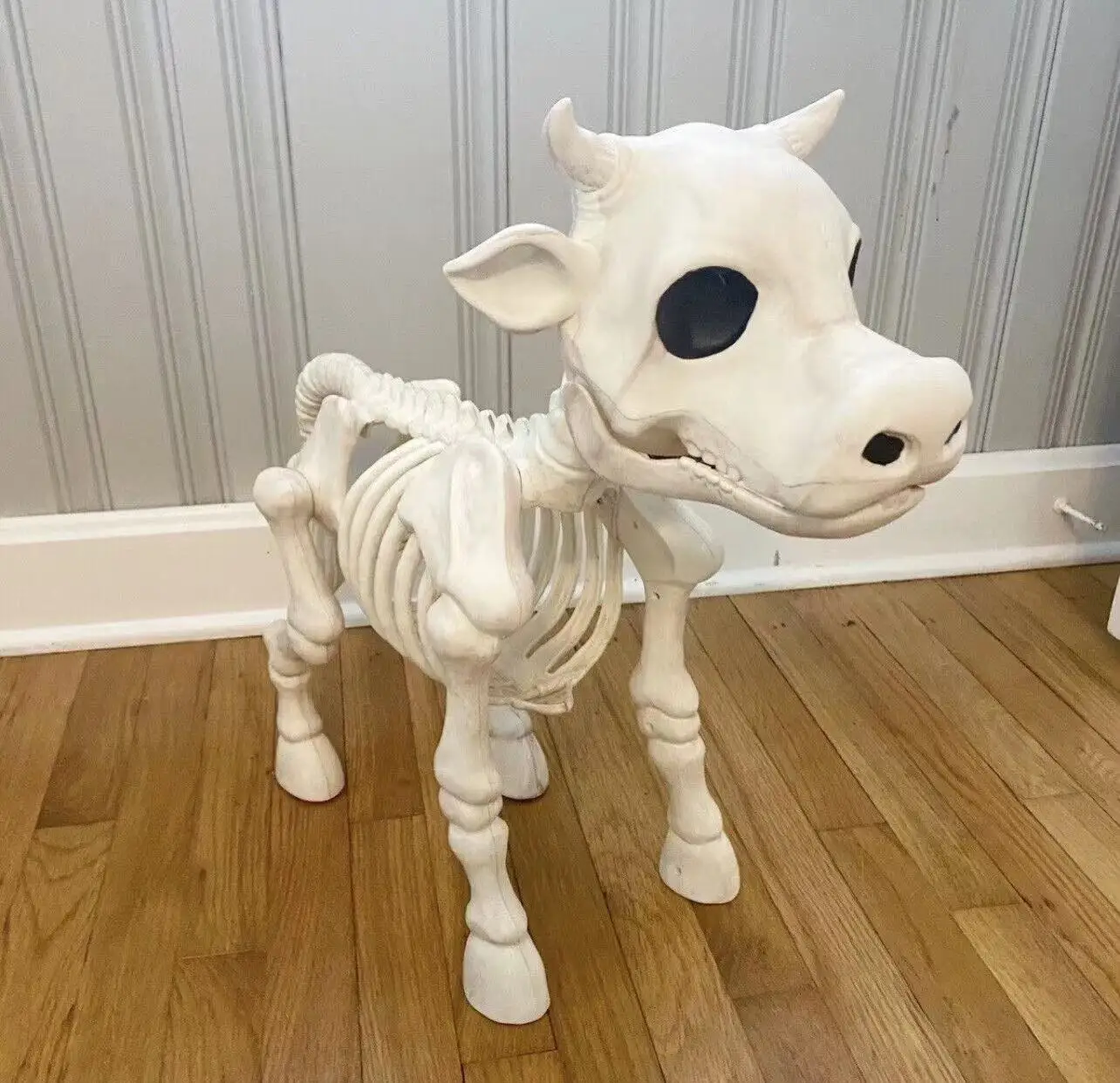 2023 Halloween Cow Horse Skeleton Tricky Graveyard Resin Cow Skull Skeleton - £21.32 GBP