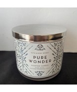 Bath &amp; Body Works PURE WONDER 3 Wick Candle BURNS 25-45 Hours! NEW - £19.46 GBP