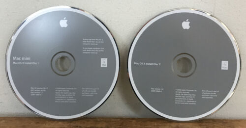 Vtg Set 2006 Mac Mini Mac OS X Software Install Discs Version 10.4.7 Tiger - $36.99