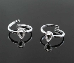 Real Sterling Silver Toe Rings Indian Handmade bichia Pair foot ring - £13.71 GBP