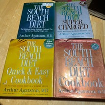 The South Beach Diet Book Cookbook Lot of 4 Super Charged by Arthur Agatston MD - £18.31 GBP