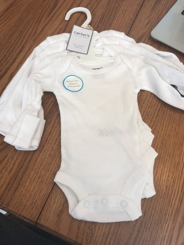 LITTLE BABY BASICS THE ORIGINAL BODYSUIT BY CARTER 4 Pieces Ships N 24