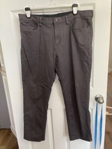 English Laundry Straight Leg chino Pants Men&#39;s 40x30 Gray Stretch Zipper... - £17.50 GBP