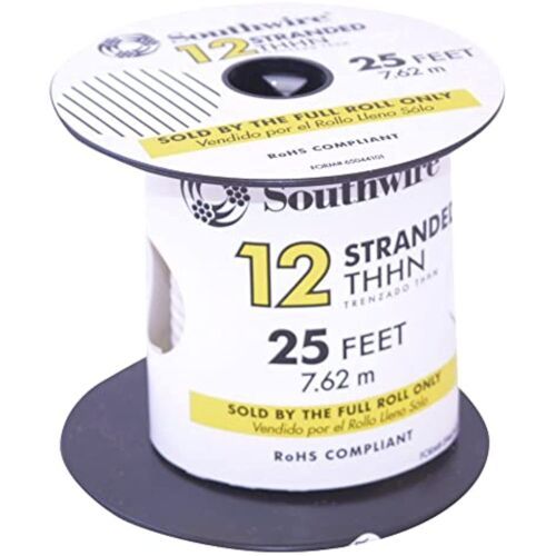 THHN 12 STR CU BK 25SPC - $24.47