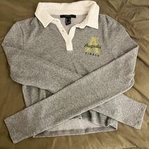 Forever-21 Women&#39;s Baseball Grey Crop-top - $180.06 MXN