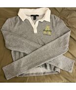 Forever-21 Women&#39;s Baseball Grey Crop-top - $13.66 CAD