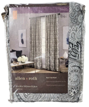 Allen Roth 54x84in Back Tab Panel 1085007 Coal Lined Blocks Light - £20.53 GBP