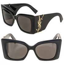 Saint Laurent Blaze Ysl SLM119 001 Black Bold Cassandre Logo Sunglass 119 M119 - £531.96 GBP