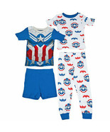 Captain America 4-Piece Youth Shirts Shorts and Pants Set Multi-Color - £29.21 GBP