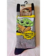 Star Wars Men&#39;s Crew Socks 2 Pair The Mandalorian Baby Yoda Shoe Size 6.... - $19.87 CAD