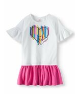 365 Kids From Garanimals Drop Hem Dress Size 4 Color Pink &amp; White (LOC T... - $22.11 CAD