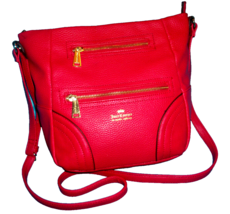 JUICY COUTURE Red Faux Leather Cross Body Bag - Outer Pockets - £22.38 GBP