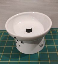 Kitty, Cat Raised Food Bowl, Porcelain Dish - Happy Dining by Necoichi - $21.28