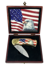 AMERICAN EAGLE 3" BLADE STAINLESS FOLDING KNIFE WITH GIFT CASE - NEW - $9.85
