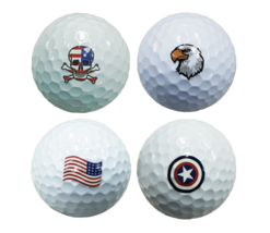 Mulligan Golf Ball Markers (Flag, Eagle, Skull &amp; Star Circle) Pack of 32 - £4.38 GBP