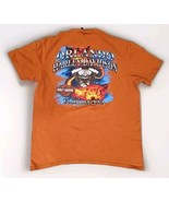 Harley-Davidson Mens Size L T-Shirt Orange Orlando Florida Motor Cycle B... - €17,15 EUR