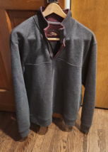 Orvis Men&#39;s Signature Fleece Pullover Sweatshirt Dark Charcoal SZ L NEW $109 - £16.97 GBP