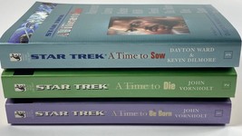 Lot of 3 - Star Trek Novels Pocket Books A Time to Sow/ Be Born / Die 2004 - £9.91 GBP
