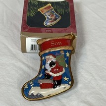 1997 Hallmark Keepsake Ornament Son Stocking Pressed Tin - £8.23 GBP