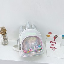 Unicorn Sequins Transparent Backpack Kindergarten Children&#39;s Schoolbag Cute  2-3 - £22.33 GBP
